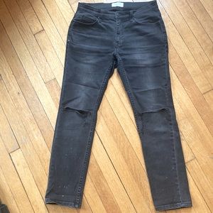 OVADIA & SONS NEW YORK: Mens black ripped jeans. Size 30. Orig: $300